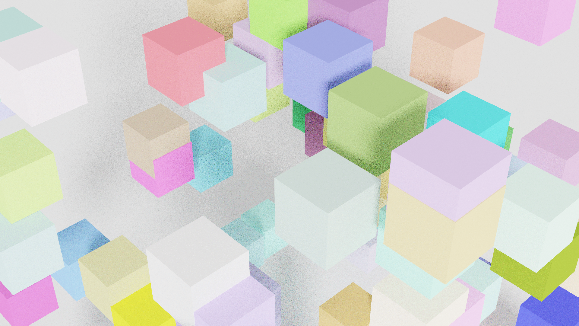 Random colored cubes.
